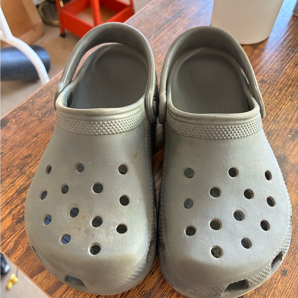 CROCS Kids Slip-On Clogs - Olive